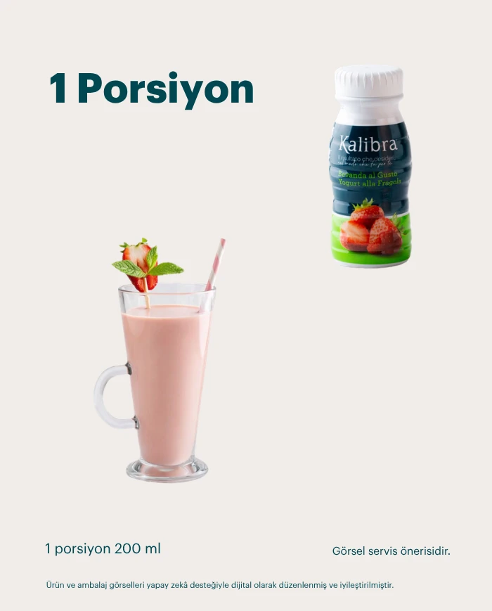 Çilek & Yoğurt Aromalı Şeker İlavesiz İçecek | SDM Kalibra